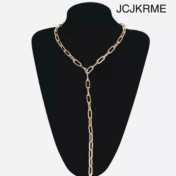 ✨✨Gold Link Lariat Necklace✨✨Adjustable✨ - Picture 4 of 4